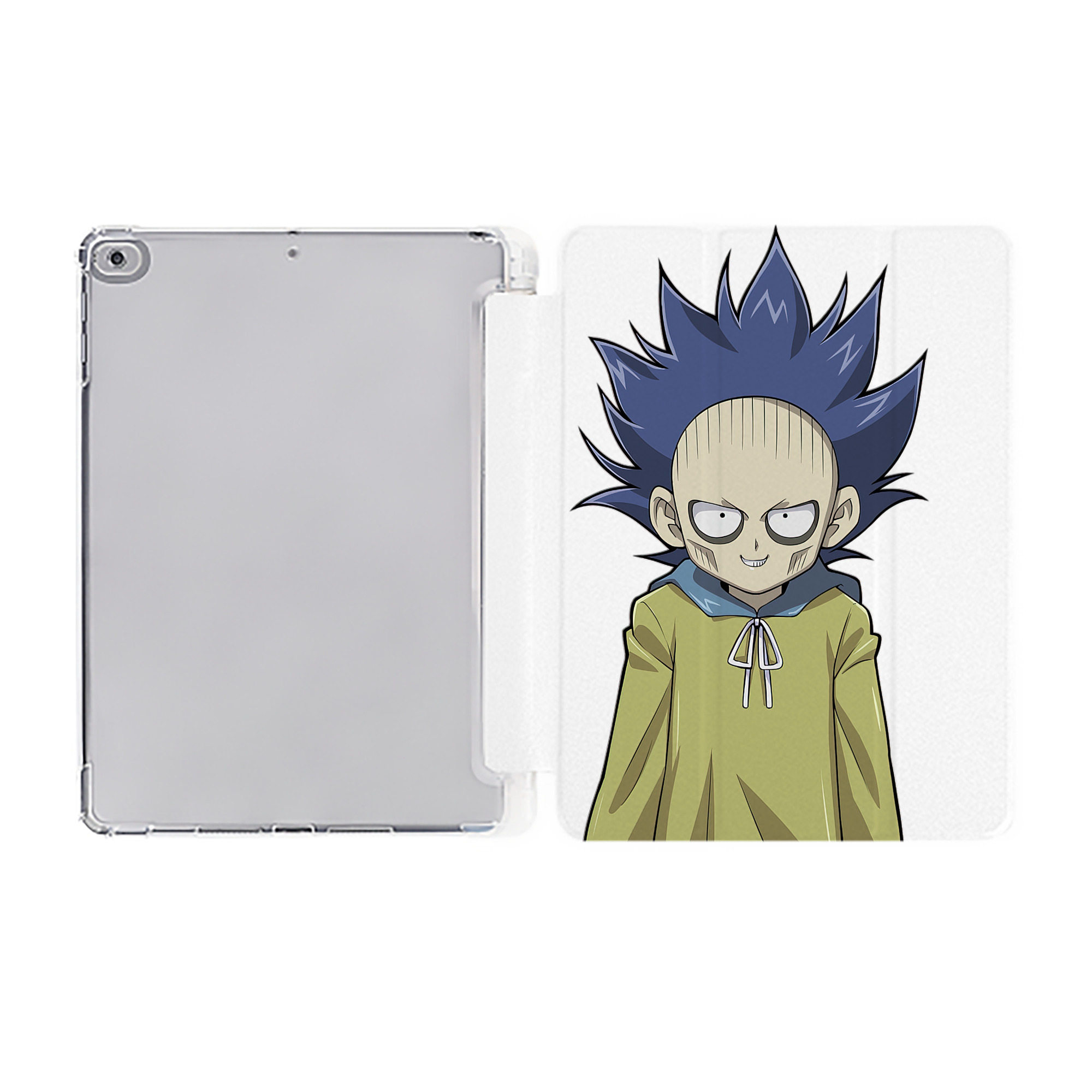 （画像用） 遊☆戯☆王 Yu-Gi-Oh! IPad ケース ペン収納付き 三つ折りスタンド PUレザー×シリコン 対応機種9.5/10.5/10.9インチ